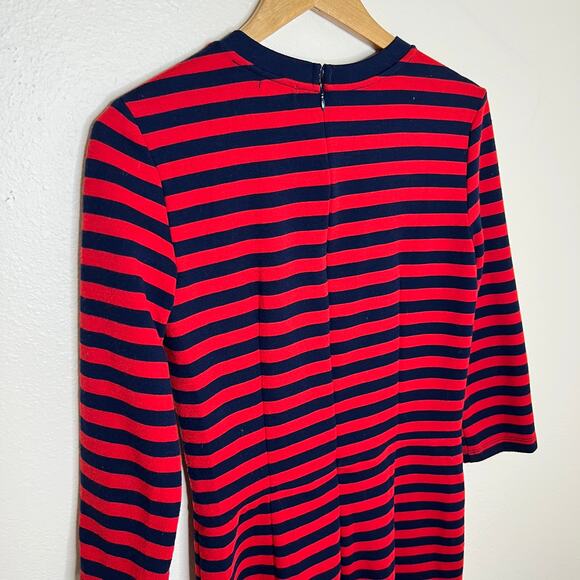 Gap Red and Navy Striped Knit Dress Small - Picture 7 of 11